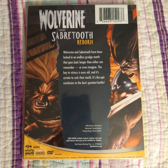 DVD Wolverine versus Sabertooth Reborn cartoon NWT - Picture 2 of 6